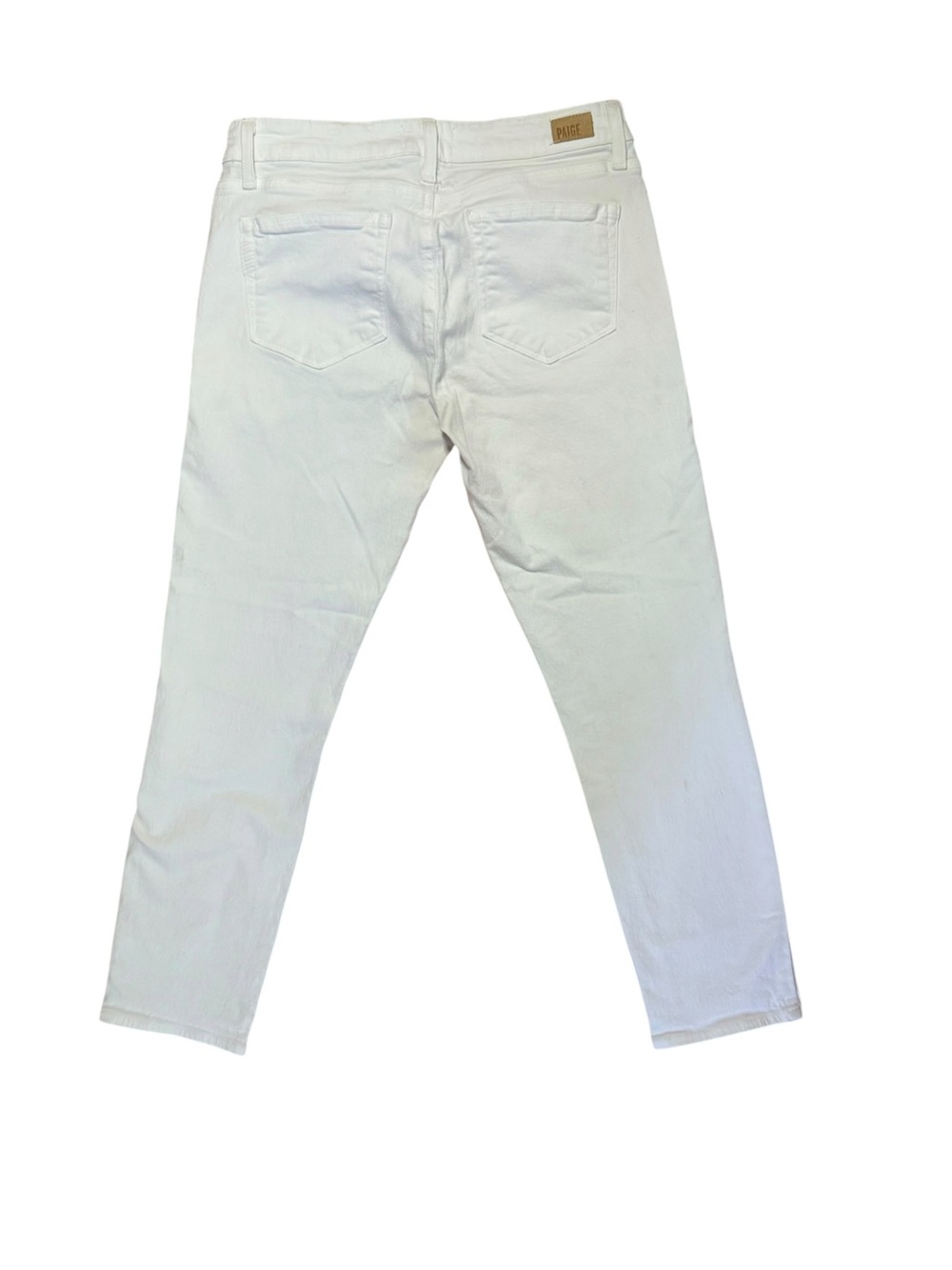 PAIGE Kylie Crop White Jeans Size 28 Made in USA Stretch Denim - Picture 3 of 9